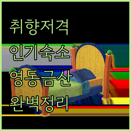 영동 일라이트 호텔부터 금산 라곰글램핑까지 취향별 인기 숙소 추천 후기