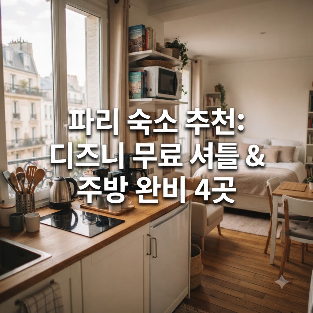 파리 숙소 추천 디즈니랜드 무료 셔틀과 주방 시설 갖춘 4곳
