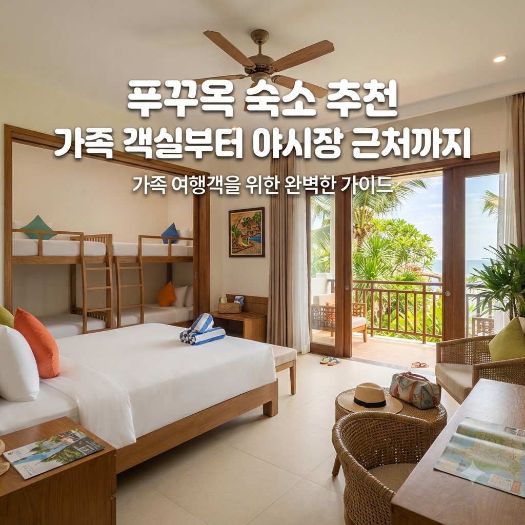 푸꾸옥 숙소 추천 가족 객실부터 야시장 근처까지