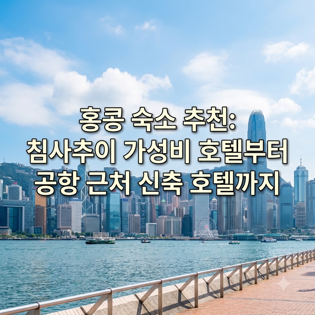 홍콩 숙소 추천 침사추이 역세권 가성비부터 공항 인근 신축 호텔까지