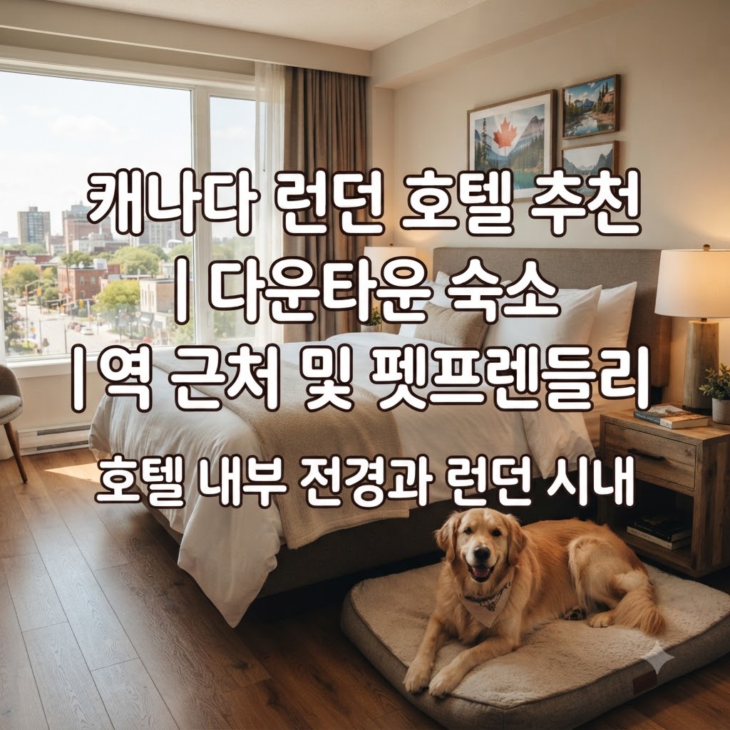 캐나다 런던 호텔 추천 역 가까운 도심 숙소와 반려동물 동반 조건